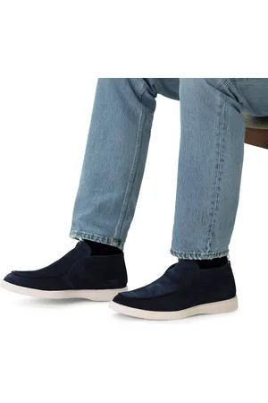 Manfield Heren - Navy suède boots