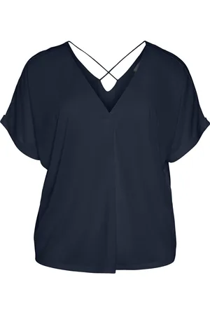 VERO MODA VMFLIA SL WIDE TOP JRS CUR Dames T-shirt