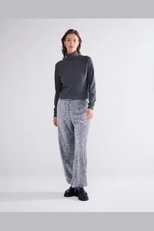 Summum Woman Broek - Pailletten - Velours - - 40