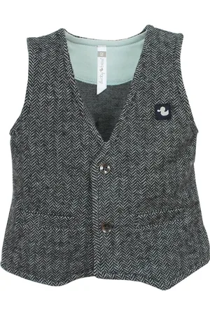 Ducky Beau Vest - gilet - jongens - feestdagen - maat 62 - stretch - superzacht - visgraat - - kerstkleding