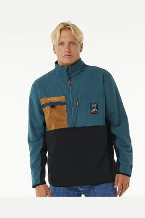 Rip Curl Anti Series Journey Zip Crew - Blue Green