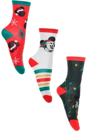 Mickey Mouse Kerstsokken - Heren - 3 paar - maat 36-40