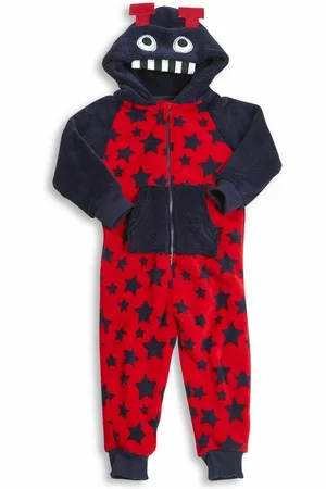 Merkloos Robot Monster onesie - maat 98/104 - Robot pyjama huispak