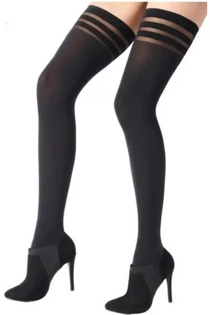 Pretty Polly Hold Ups - Banded Top - Hold Up Kousen - Opaque - 80 Den. - One Size