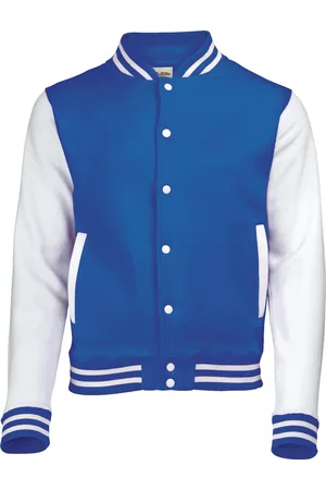 AWDis Varsity jacket, Royal Blue/White