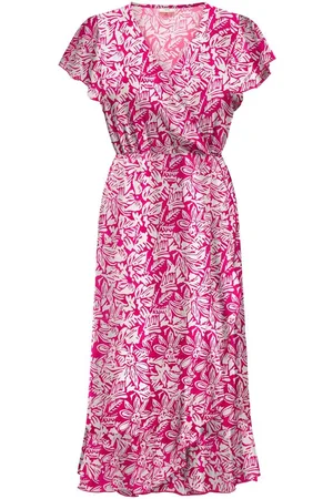 JDY PIPER S/S MIDI FLOUNCE DRESS WVN DIA Dames Jurk