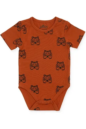 Jollein Romper korte mouw 74/80 Tiger rust