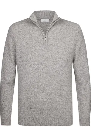 Profuomo Half Zip Pullover Lamswol Melange