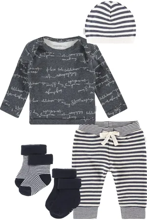 Noppies Set(5delig) Broek Ahidud Ebony, Shirt Ammiad, mutsje en 2 paar sokjes navy