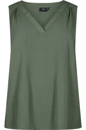 Zizzi MFIKKA, S/L, TOP Dames Blouse - Green