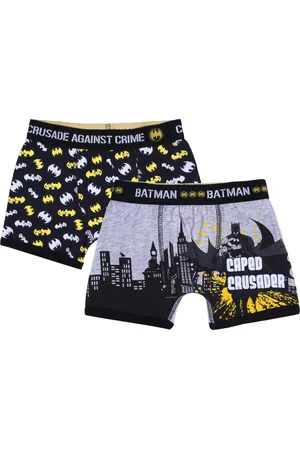 Batman DC Comics - 2x Grijs en Zwarte Jongens Boxershorts