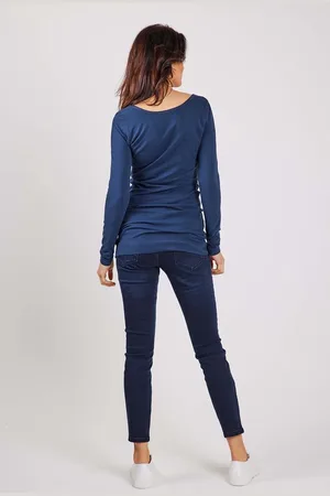 DIDI Dames Extra long tee Leija in Dark Blue maat 48