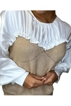 Merkloos Dames Trui-blouse satijn