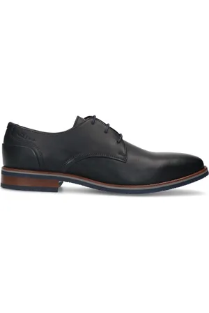 Van Lier Heren - Zwarte leren veterschoenen