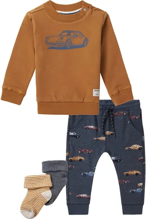 Noppies Kledingset - Jongens - 4 delig - BROEK TRUMANSBRURG TURBULENCE - LONGSLEEVE TIMBERLANE CHIPMUNK - SOKKEN TRIBES HILL - DUST GREY