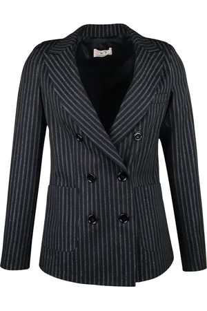 VERY SIMPLE Verysimple • zwarte blazer met strepen • maat XS (IT40)