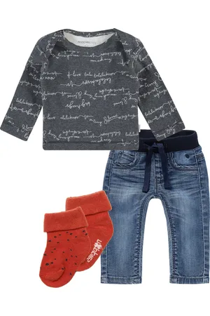 Noppies Set(4delig) Jeans met grijs shirt en 2 paar sokjes ginger