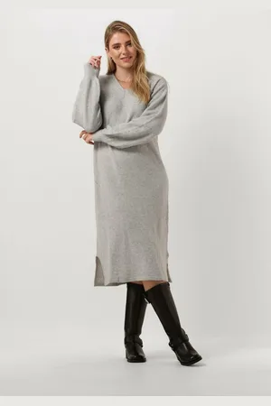 Minus Lilianne V-neck Midi Knit Dress Jurken Dames - Rok - Jurk -