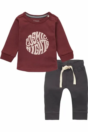Noppies Kledingset - Jongens - 2delig - Broek antraciet - Shirt Jaroslavi Androrra