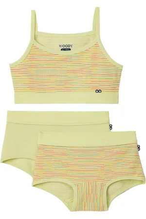 Woody Ondergoed set meisjes - streep – - 1 topje en 2 boxers - maat 164