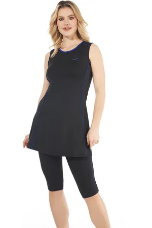 Merkloos Badpak swimset met korte broek, dames,