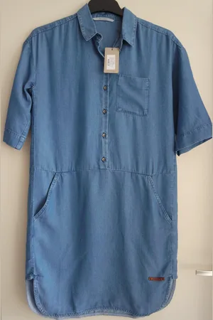Moscow Indigo Tencel Woven Long Blouse -