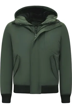 Enos Gewatteerde Jassen Heren - Winterjassen Heren - 7015 - Groene Jas