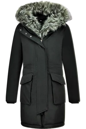 Matogla Lange Winterjas Dames – Winterjas Dames Bontkraag – Zwarte Jas Dames