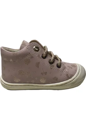Naturino Mt 25 - veter bumper gouden bloemen lederen sneakers - Cocoon