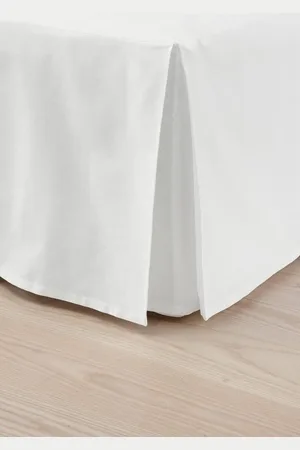 Merkloos 45 cm bedhoes - bio-kwaliteit in verschillende kleuren Corner Bed Skirt