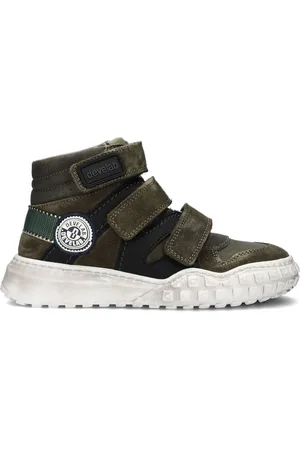 Develab 45689 Hoge sneakers - Leren Sneaker - Jongens - Groen