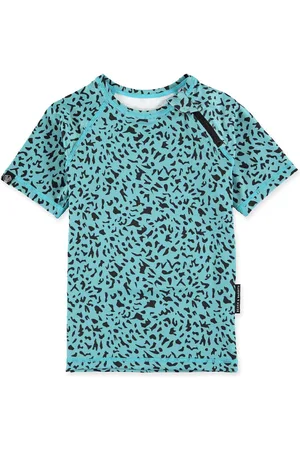 Beach & Bandits UV-zwemshirt voor kinderen - UPF50+ - Korte mouw - Blue Lagune - - maat 104-110cm