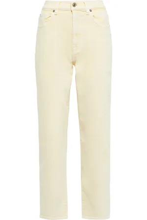 7 for all Mankind • gele cropped jeans Malia • maat 29