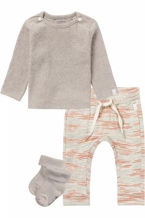 Noppies Kledingset - Jongens - 3 delig - Broek Mattawan - Shirt Natal Taupe - 1 paar sokjes