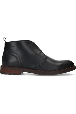 Van Lier Heren - Zwarte leren veterschoenen