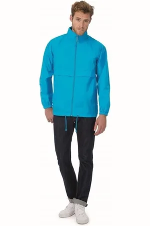B and C Heren windbreaker - Sirocco windjas in het turquoise - volwassenen 2XL