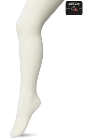 Bonnie Doon Biologisch Katoenen Maillot Meisjes Off White maat 104/110 - Kinder Maillot - OEKO-TEX gecertificeerd - Bio Cotton Tights - Duurzaam Huidvriendelijk Bio Katoen - Fijne pasvorm - Gladde Naden - Crème - Gebroken wit - - BP053900.250