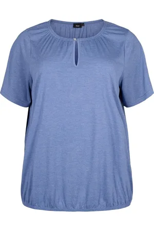 Zizzi VLONE S/S BLOUSE Dames Blouse - Blue