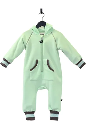 Ducksday Fleecepak - Onesie voor kinderen - unisex - /taupe - maat 74/80