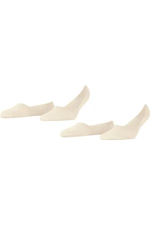Burlington Everyday 2-Pack onzichtbare antislip kousenvoetjes katoen multipack footies dames beige
