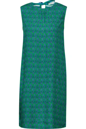 CECIL Minimal Print Sleeveless Dress - Dames Jurk - maat L - appel groen