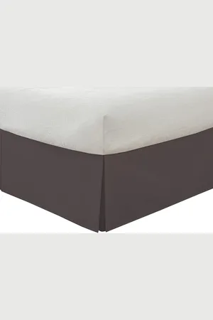Merkloos Tailored Bed Rok Classic 14" Drop Lengte Geplooide Styling California King Grijs - Lux Hotel Corner Bed Skirt