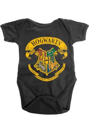 Harry Potter Hogwarts Crest Baby Body Kinder Black-12 Monate
