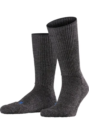 Falke Walkie Ergo anatomische pluche zool merinowol sokken unisex grijs