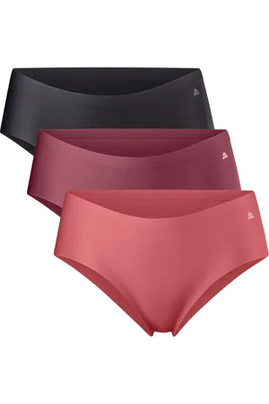 DANISH ENDURANCE Naadloze Hipsters voor Dames- Sporten & Iedere dag- 3-pack- Veelkleurig (Zwart, Blush, Ruby)