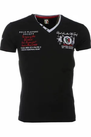 DAVID COPPER Italiaanse T-shirt - Korte Mouwen Heren - Borduur Polo Players