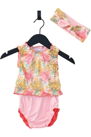 Ducksday Omkeerbare tankini met haarlint - voor meisjes - UPF 50+ - Driedelige zwemset - Lula