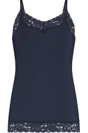 Ten Cate Secrets Lace women spaghetti top met kant (1-pack) - dames singlet - donker marine