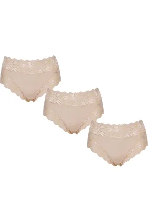 J&C JackyCeline 3-Pack Dames tailleslips JC met kant H805 Huid