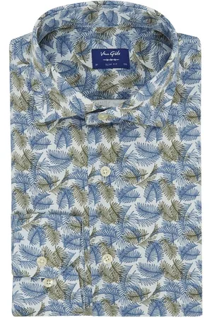 Van gils Stretch overhemd met print Heren